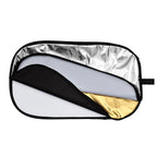 Godox FT05-1 100 x 150cm 5-in-1 Silver / Soft / Gold / White / Black Oval Folding Reflector Board, 5 in 1 100 x 150cm