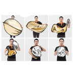 Godox FT05-1 100 x 150cm 5-in-1 Silver / Soft / Gold / White / Black Oval Folding Reflector Board, 5 in 1 100 x 150cm