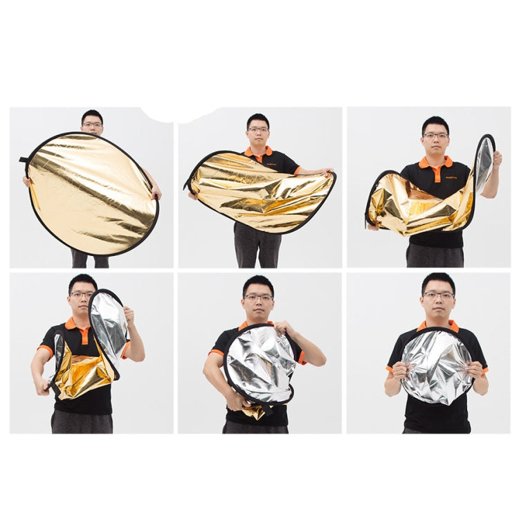 Godox FT05-1 150 x 200cm 5-in-1 Silver / Soft / Gold / White / Black Oval Folding Reflector Board, 5 in 1 150 x 200cm