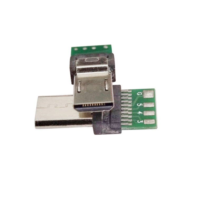 10 PCS 15-Pin USB PCB Connector Micro USB Plug Adapter for Sony Camera Data Cable