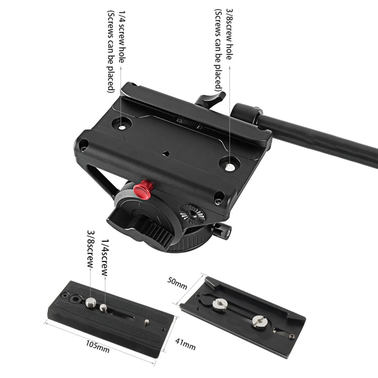 BEXIN VH-105 360 Degree Panorama Heavy Duty Tripod Action Fluid Drag Head, VH-105
