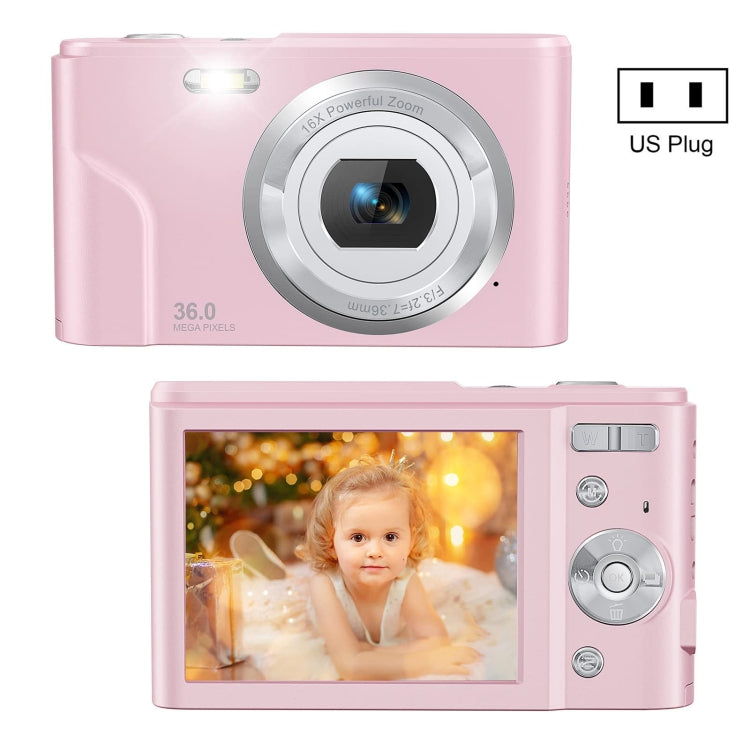 DC311 2.4 inch 36MP 16X Zoom 2.7K Full HD Digital Camera Children Card Camera, US Plug, DC311, US Plug