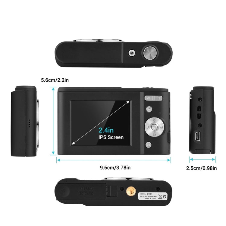 DC311 2.4 inch 36MP 16X Zoom 2.7K Full HD Digital Camera Children Card Camera, US Plug, DC311, US Plug