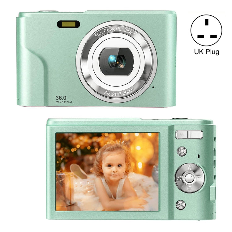 DC311 2.4 inch 36MP 16X Zoom 2.7K Full HD Digital Camera Children Card Camera, UK Plug, DC311, UK Plug