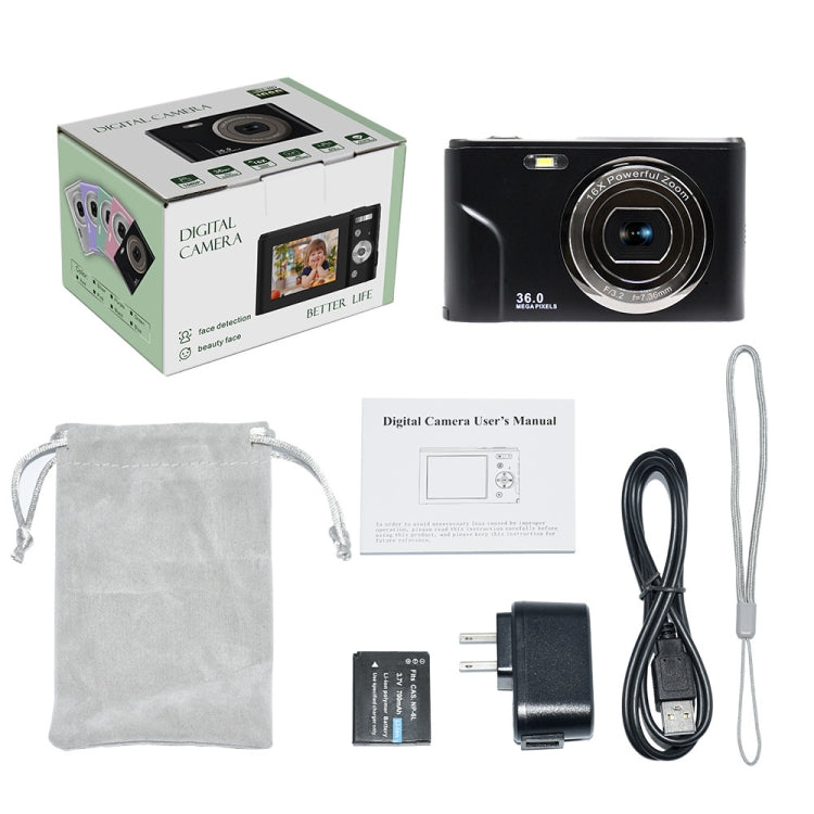 DC311 2.4 inch 36MP 16X Zoom 2.7K Full HD Digital Camera Children Card Camera, UK Plug, DC311, UK Plug
