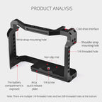 YELANGU C22 YLG0334B Video Camera Cage Stabilizer with Handle for Canon EOS R5/R6, YLG0334B