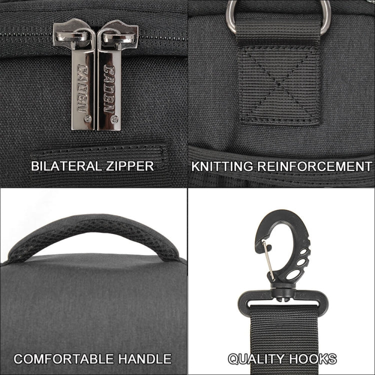 CADEN D11 Waterproof Crossbody Shoulder SLR Camera Bag, Size: 20.5 x 16 x 27cm, D1 20.5 x 16 x 27cm