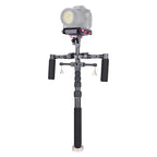 YELANGU S300 4 in 1 Multifunctional Rig + Dual Handheld Shoulder Rig + Monopod + Stabilizer for Cameras / SLR Cameras, Height Range: 63cm-170cm, YELANGU S300