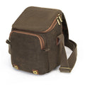 CADEN N1 Large Retro Multifunctional Canvas Waterproof Digital Camera Photography Shoulder Bag, N1 Large Coffee