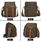 CADEN N1 Simple Retro Multifunctional Canvas Waterproof Digital Camera Photography Bag, N1 Simple Coffee, N1 Simple Beige White