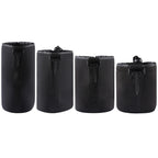 4 PCS Neoprene SLR Camera Lens Carrying Bag Pouch Bag with Carabiner, Size: 10x22cm, 10x14cm, 10x18cm, 8x10cm, 4 Size