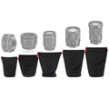 5 in 1 SLR Camera Lens Package Thickening Shockproof Neoprene Lens Storage Bag Sticky Deduction, 5 in 1