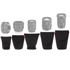 5 in 1 SLR Camera Lens Package Thickening Shockproof Neoprene Lens Storage Bag Sticky Deduction, 5 in 1