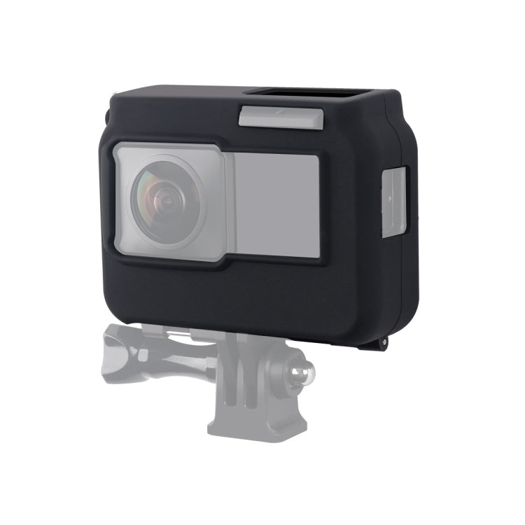 For Insta360 One R Panoramic Camera with Frame Shockproof Silicone Protective Case with Lens Cap Cover, Panoramic  Case + Lens Cap