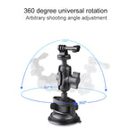 Dual Suction Cup Mount Holder with Tripod Adapter & Steel Tether & Safety Buckle, Dual Suction Cup