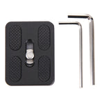 Fittest PU-50 Universal Aluminium Alloy Quick Release Plate with Rubber Cushion, PU-50