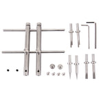 LRT-03 Professional DSLR Camera Lens Stainless Steel Spanner Wrench Open Repair Tool Kit with 3 Pairs of Spare Head