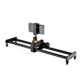 YELANGU L60E 60cm Slide Rail Track + L4 3-Wheel Video Dolly with Phone Clamp & Ballhead, L60E+L4X+PC141+Ballhead