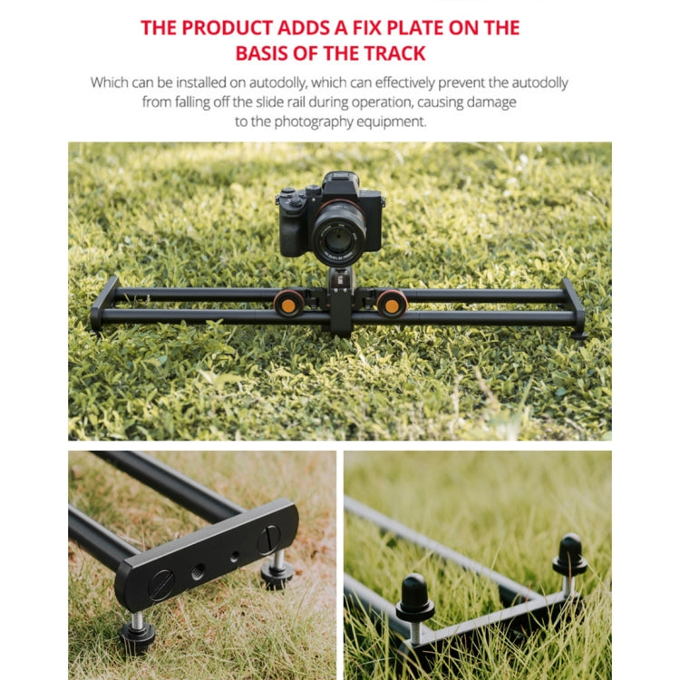 YELANGU L60E 60cm Slide Rail Track + L4 3-Wheel Video Dolly with PC142 Phone Clamp & Ballhead, L60E+L4X+PC142+Ballhead