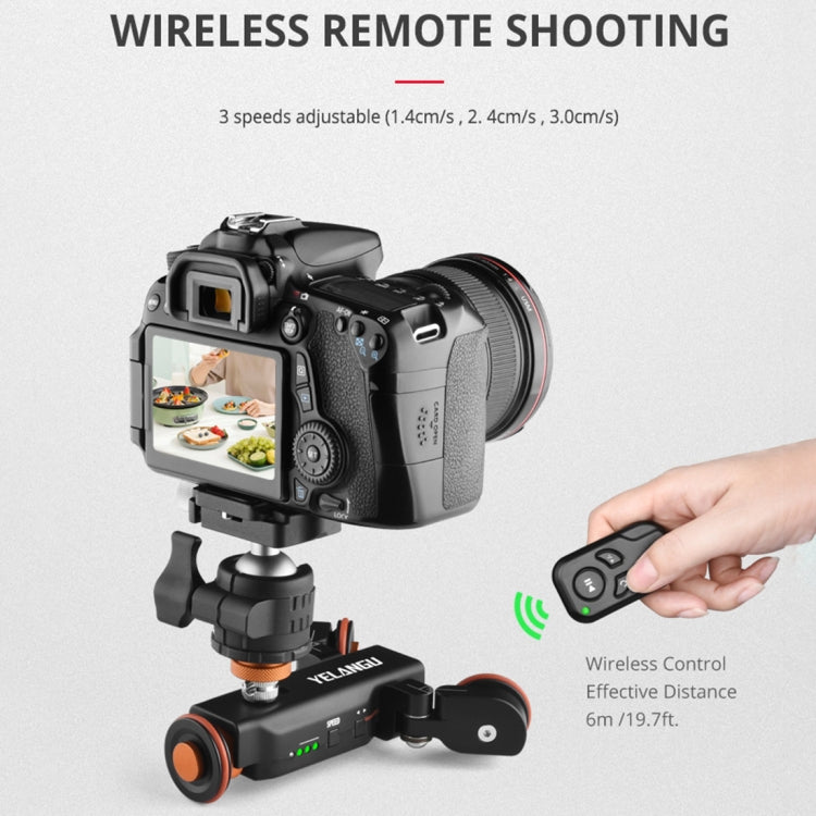 YELANGU L4X Camera Wheel Dolly + PC141 Phone Clamp with Remote, Load: 3kg, L4X Dolly+ PC141 Phone Clamp