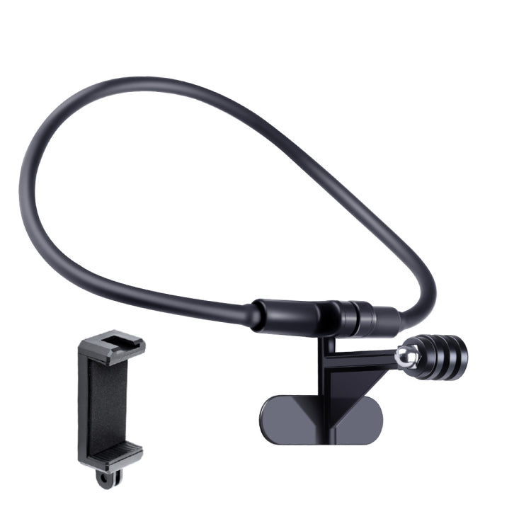 Hands Free Lazy Wearable Neck Camera Phone Holder with Phone Clamp, Extended Version, Neck Holder B