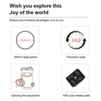 TRIOPO D-2A 360 Degree Rotation Aluminum Alloy Tripod 36mm Ball Head with Quick Release Plate, D-2A