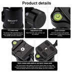 TRIOPO D-2A 360 Degree Rotation Aluminum Alloy Tripod 36mm Ball Head with Quick Release Plate, D-2A