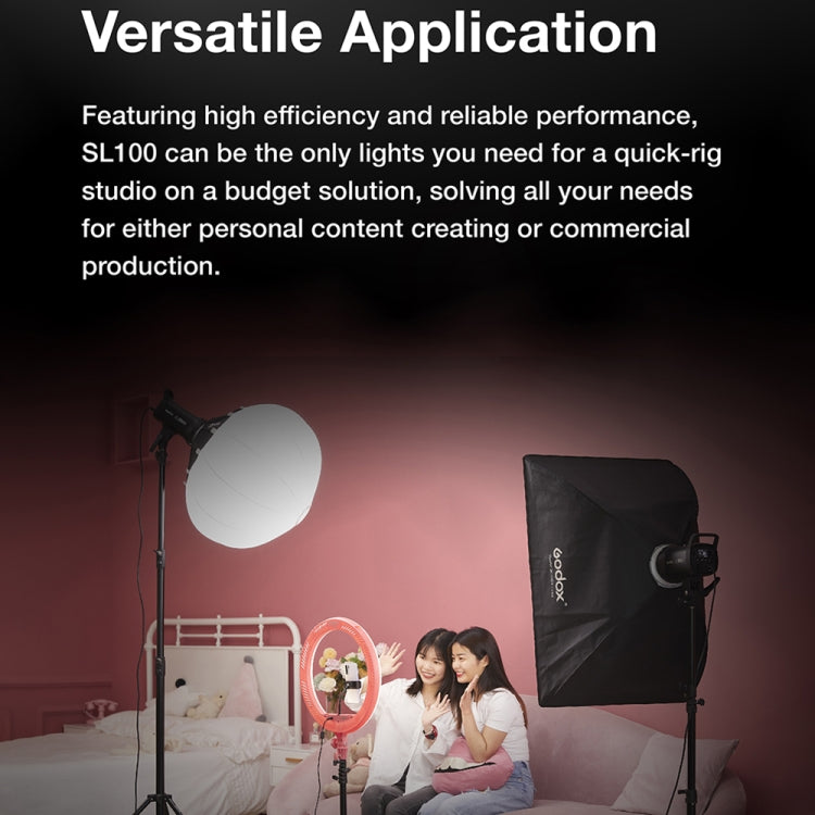 Godox SL100D 100W 5600K Daylight-balanced LED Light Studio Continuous Photo Video Light, SL100D