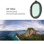 JSR Round Housing 4 in 1 UV+CPL+ND4+ND8 Lens Filter for GoPro HERO8 Black, 4 in 1 Lens