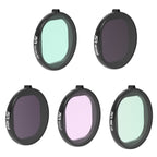 JSR Round Housing 5 in 1 UV+NIGHT+ND1000+ND64+16X Macro Lens Filter for GoPro HERO8 Black, 5 in 1 Lens