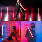 LUXCeO Mood1 50cm RGB Colorful Atmosphere Rhythm LED Stick Handheld Video Photo Fill Light with Tripod, 50cm with Tripod