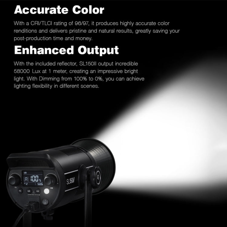 Godox SL150II 150W 5600K Daylight-balanced LED Light Studio Continuous Photo Video Light, SL150II