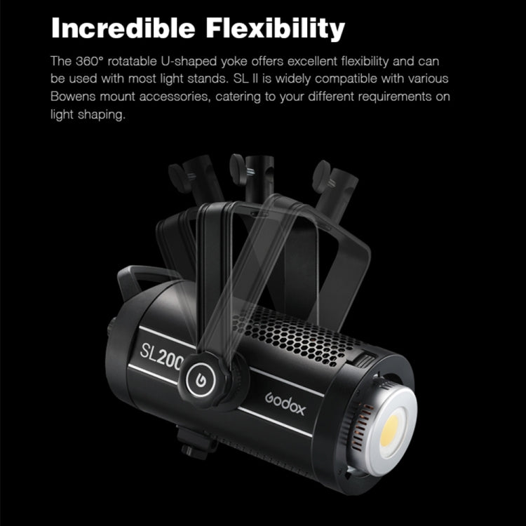 Godox SL200II 200W 5600K Daylight-balanced LED Light Studio Continuous Photo Video Light, SL200II