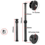 BEXIN P262C 235mm-396mm Tripod Extension Pole Carbon Fiber Center Column Tripod Extender, P262C