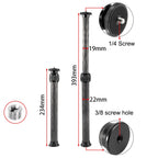 BEXIN P222C 234mm-393mm Tripod Extension Pole Carbon Fiber Center Column Tripod Extender, P222C