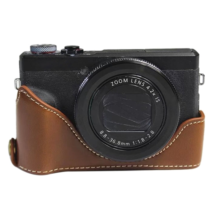 1/4 inch Thread PU Leather Camera Half Case Base for Canon G7 X Mark III / G7 X3, For Canon G7 X Mark III / G7 X3, For Canon G7 X Mark III