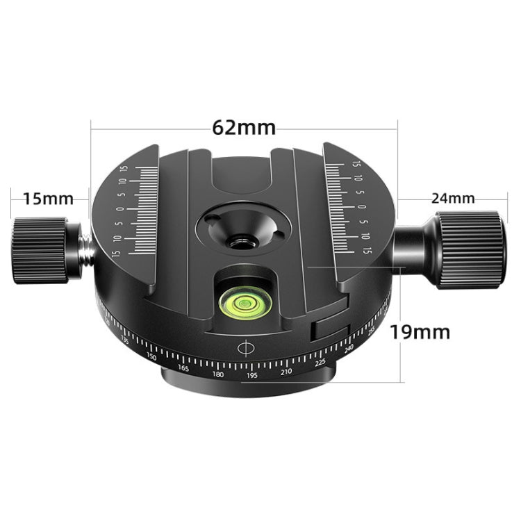 BEXIN QJ-08 Panoramic Rotary Quick Release Clamp Base Tripod Mount, QJ-08