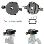 BEXIN QJ08-S Panoramic Rotary Quick Release Clamp Base Tripod Mount with Quick Release Plate, QJ08-S