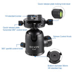 BEXIN RC334 Portable Collapsible Carbon Fiber Camera Tripod, RC334