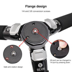 BEXIN RC334 Portable Collapsible Carbon Fiber Camera Tripod with K44 Panoramic BallHead, RC334+K44