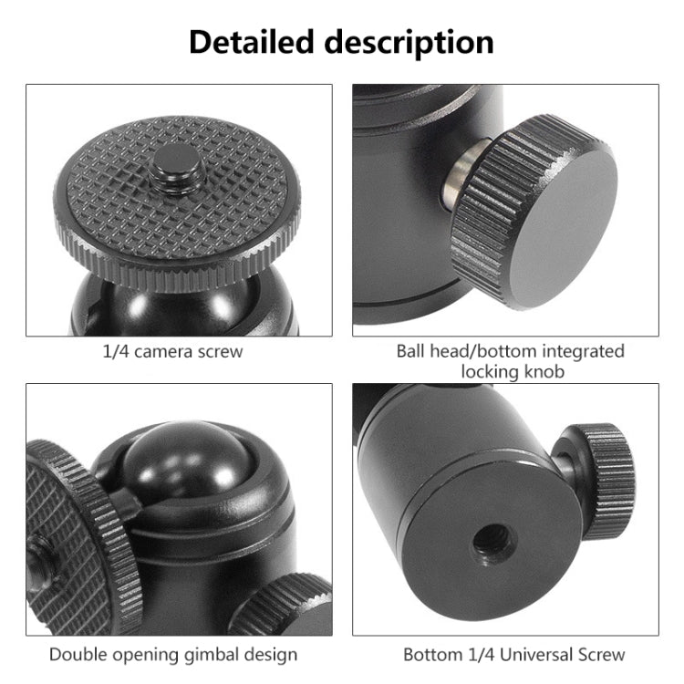 BEXIN K18A Mini 360 Degree Rotation Panoramic Metal Ball Head, K18A