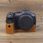 For Canon EOS R7 1/4 inch Thread PU Leather Camera Half Case Base, For Canon EOS R7