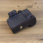 For Canon EOS R7 1/4 inch Thread PU Leather Camera Half Case Base, For Canon EOS R7