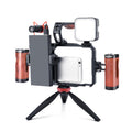 YELANGU LW101 Vlogging Live Broadcast LED Selfie Light Mic Smartphone Video Rig Handles Stabilizer Kits, LW101