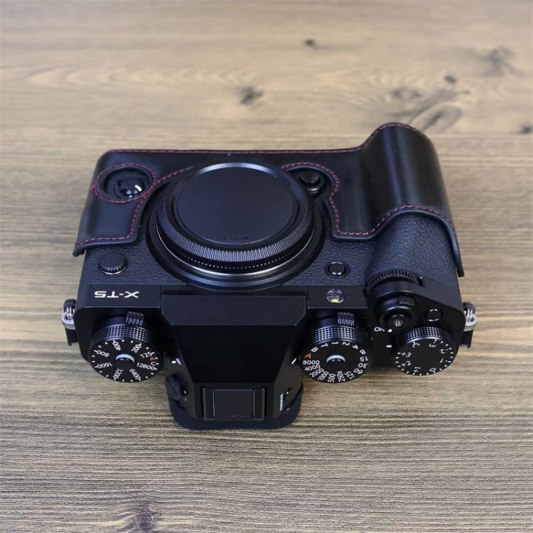For FUJIFILM X-T5 1/4 inch Thread PU Leather Camera Half Case Base, For FUJIFILM X-T5
