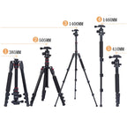 TRIOPO Oubao A-208S Adjustable Portable  Aluminum Alloy Tripod with Ball Head for SLR Camera, A-208S