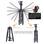 TRIOPO Oubao A-208S Adjustable Portable  Aluminum Alloy Tripod with Ball Head for SLR Camera, A-208S