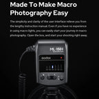 Godox ML-150II On-camera Macro Ring Flash Light with 8 Different Size Adapter Rings, ML-150II