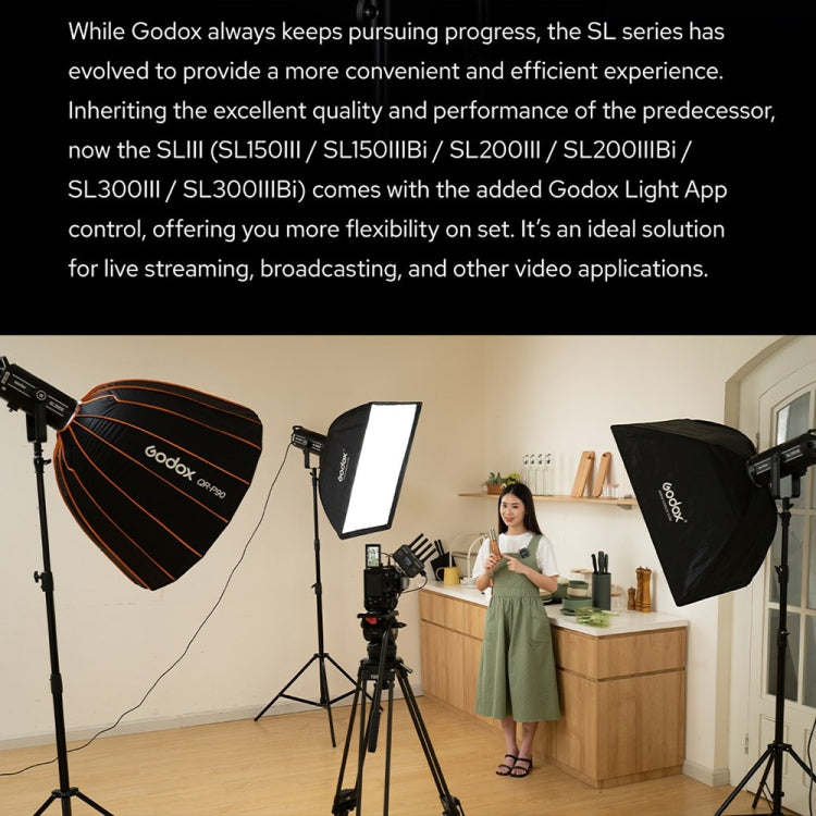 Godox SL300IIIBi 330W Bi-Color 2800K-6500K LED Video Light, SL300IIIBi