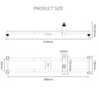 YELANGU YLG0119A 60cm Splicing Slide Rail Track + Trolley Rail Buckle for SLR Cameras / Video Cameras, 60cm Rail Track + Rail Buckle